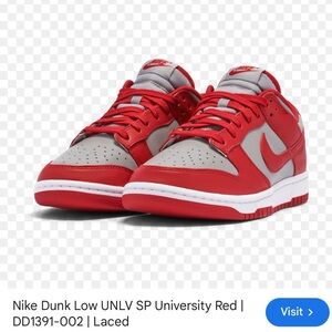 Nike Dunk Low Retro sneaker in the "UNLV"